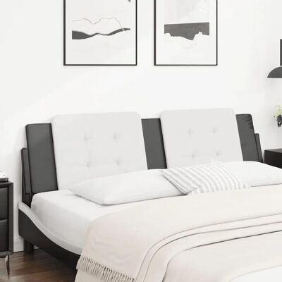 Vidaxl Hoofdbord Kunstleer Zwart-Wit 180cm - Kussen hoofdbord Vidaxl Hoofdbord Kunstleer Zwart-Wit 180cm - Kussen hoofdbord