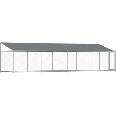 vidaXL Dog Cage - 8x2x2 m Grey Outdoor Pet House vidaXL Dog Cage - 8x2x2 m Grey Outdoor Pet House