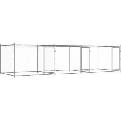vidaxl - Cage à chien avec portes acier galvanisé gris 6x2x1,5 m - Cage pour chiens vidaxl - Cage à chien avec portes acier galvanisé gris 6x2x1,5 m - Cage pour chiens