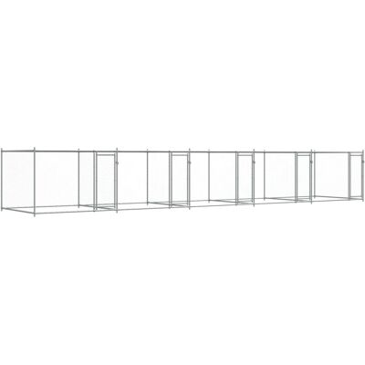 vidaXL Cage pour chiens 10x2x1.5 m Gris - Cage pour chiens - Publicité vidaXL Cage pour chiens 10x2x1.5 m Gris - Cage pour chiens - Publicité
