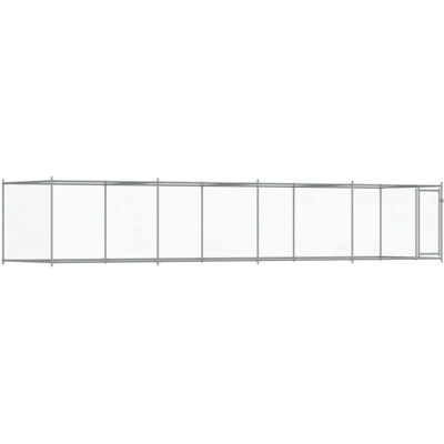 Gabbia para perros vidaXL - 8x2x1,5 m Acero galvanizado gris Jaula exterior Gabbia para perros vidaXL - 8x2x1,5 m Acero galvanizado gris Jaula exterior