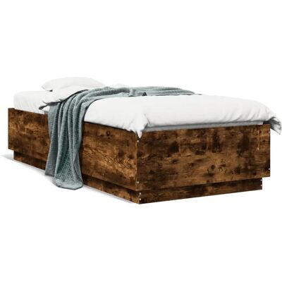 vidaXL Bettrahmen Räucher-Eiche 90x200 cm - Bettrahmen vidaXL Bettrahmen Räucher-Eiche 90x200 cm - Bettrahmen