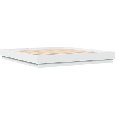 vidaXL 3209828 Wit bedframe van engineeringhout - Slaapkamermeubels vidaXL 3209828 Wit bedframe van engineeringhout - Slaapkamermeubels