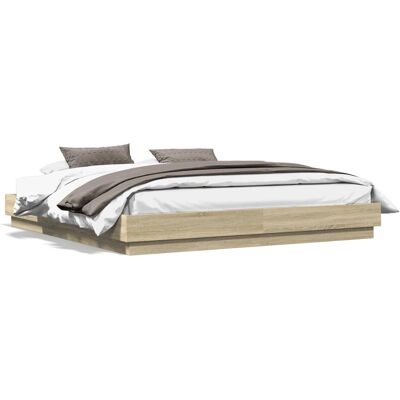 vidaXL Bedframe Sonoma Eik - bedframe vidaXL Bedframe Sonoma Eik - bedframe
