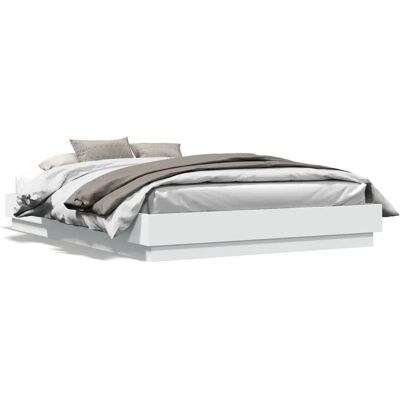 vidaXL Bedframe Wit 160x200 cm - Bed vidaXL Bedframe Wit 160x200 cm - Bed
