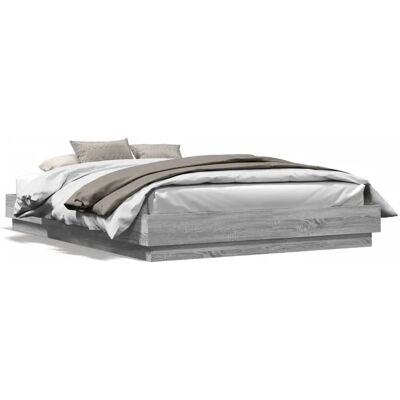 vidaXL Bettgestell Grau Sonoma - Bettgestell für 150x200 cm Matratze vidaXL Bettgestell Grau Sonoma - Bettgestell für 150x200 cm Matratze