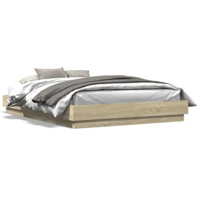 vidaXL Sonoma Eiche Bettgestell - 140x200 cm - Stabil & Langlebig vidaXL Sonoma Eiche Bettgestell - 140x200 cm - Stabil & Langlebig
