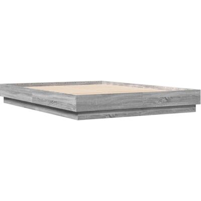 vidaXL Bedframe Grijs Sonoma 120x200 cm - Bedframe vidaXL Bedframe Grijs Sonoma 120x200 cm - Bedframe