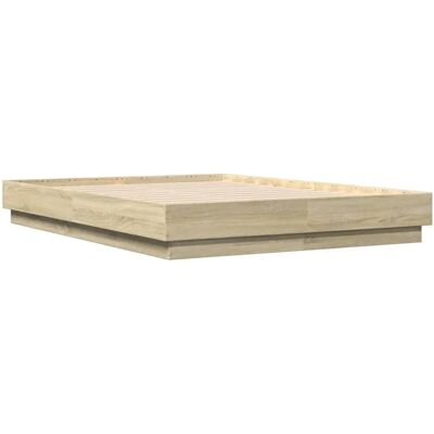 vidaXL 3209872 Bedframe - Sonoma Eiken - Duurzaam - Stabiel - Eenvoudig te monteren vidaXL 3209872 Bedframe - Sonoma Eiken - Duurzaam - Stabiel - Eenvoudig te monteren