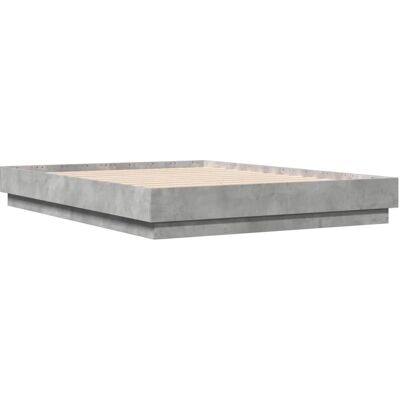 vidaXL Bettgestell Beton-Grau 135x190 cm Doppel - Bettgestell vidaXL Bettgestell Beton-Grau 135x190 cm Doppel - Bettgestell