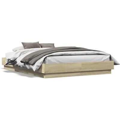 vidaXL Bettgestell Sonoma Eiche Klein Doppelbett vidaXL Bettgestell Sonoma Eiche Klein Doppelbett