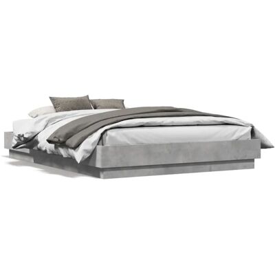 vidaXL Bettgestell Beton-Grau 120x190 cm Doppelbett - Bettgestell vidaXL Bettgestell Beton-Grau 120x190 cm Doppelbett - Bettgestell