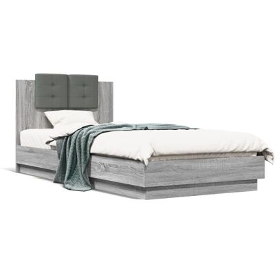 vidaXL Bettgestell 3209945 - Mit Kopfteil - Grau Sonoma - Bettgestell vidaXL Bettgestell 3209945 - Mit Kopfteil - Grau Sonoma - Bettgestell