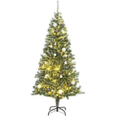 Sapin de Noël artificiel vidaXL 210 cm, 300 LEDs, Décor enneigé - Publicité Sapin de Noël artificiel vidaXL 210 cm, 300 LEDs, Décor enneigé - Publicité