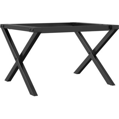 vidaXL Zwarte gietijzeren X-vormige salontafelpoten 50x40x38 cm vidaXL Zwarte gietijzeren X-vormige salontafelpoten 50x40x38 cm