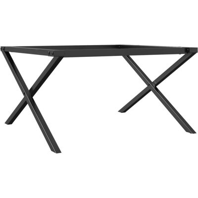 vidaXL Schwarzer Gusseisen X-förmiger Couchtischrahmen - 70x60x43 cm vidaXL Schwarzer Gusseisen X-förmiger Couchtischrahmen - 70x60x43 cm