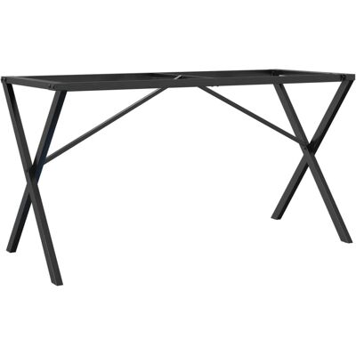 vidaXL Schwarzes Gusseisen X-förmiger Esstischrahmen 120x60x73 cm vidaXL Schwarzes Gusseisen X-förmiger Esstischrahmen 120x60x73 cm