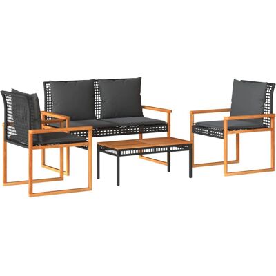 vidaXL Gartenmöbel-Set - Wetterfestes PE Rattan, 4-teilig vidaXL Gartenmöbel-Set - Wetterfestes PE Rattan, 4-teilig