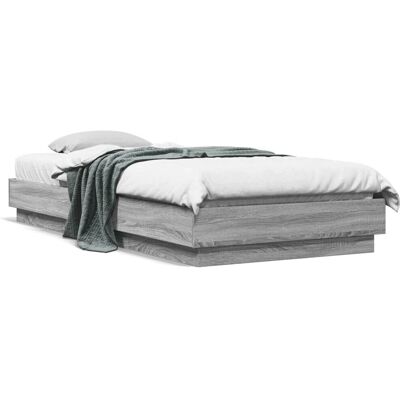 vidaXL 839607 Bettgestell - Grau Sonoma - Stabiler Holzrahmen - 90x200 cm vidaXL 839607 Bettgestell - Grau Sonoma - Stabiler Holzrahmen - 90x200 cm