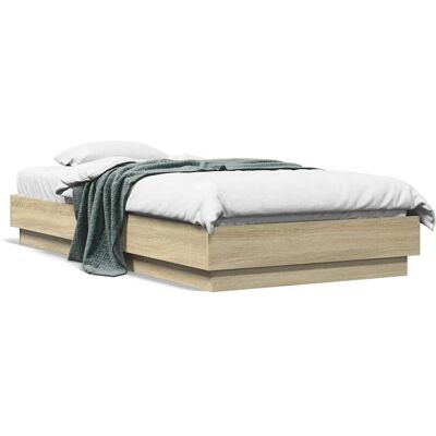 vidaXL Bettgestell Sonoma Eiche - Einzel - Holz vidaXL Bettgestell Sonoma Eiche - Einzel - Holz