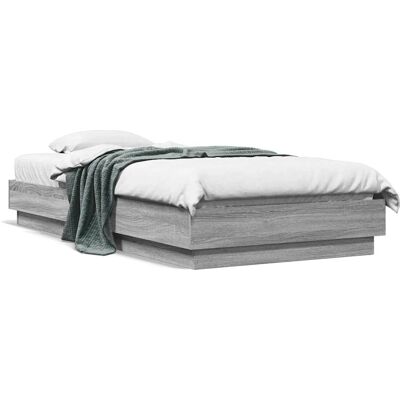 vidaXL 839635 Bettrahmen Grau Sonoma - Bettgestell für 90x190 cm Matratze vidaXL 839635 Bettrahmen Grau Sonoma - Bettgestell für 90x190 cm Matratze