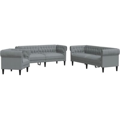 Ensemble de meubles de salon vidaXL - Gris clair - Living room furniture set - Publicité Ensemble de meubles de salon vidaXL - Gris clair - Living room furniture set - Publicité