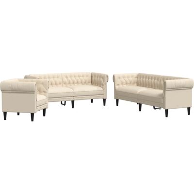 VidaXL Wohnzimmereinrichtung - Creme - Modernes Design VidaXL Wohnzimmereinrichtung - Creme - Modernes Design