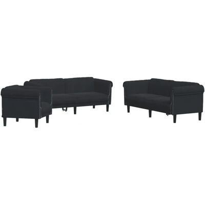 Ensemble de Mobilier pour Salon VidaXL - Noir - Publicité Ensemble de Mobilier pour Salon VidaXL - Noir - Publicité