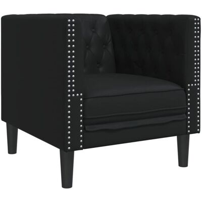Conjunto de Sofás Chesterfield Vidaxl - Negro - 3 Piezas Conjunto de Sofás Chesterfield Vidaxl - Negro - 3 Piezas