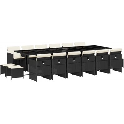 VidaXL Gartenset 17-tlg Schwarz VidaXL Gartenset 17-tlg Schwarz
