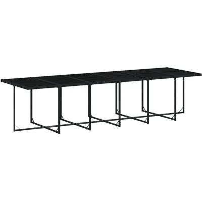 Vidaxl - Gartenmöbelset 17 Stück mit Kissen Synthetischer Rattan Schwarz Vidaxl - Gartenmöbelset 17 Stück mit Kissen Synthetischer Rattan Schwarz