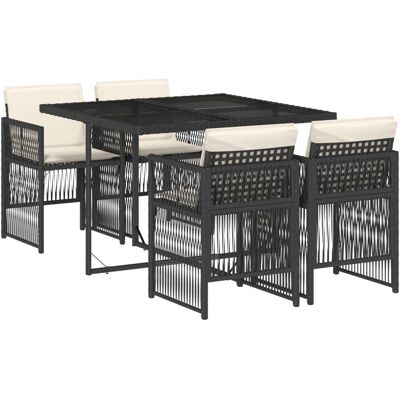 vidaXL Gartenmöbel-Set - Langlebiges PE-Rattan - Eleganter Glastisch - Gartenessen vidaXL Gartenmöbel-Set - Langlebiges PE-Rattan - Eleganter Glastisch - Gartenessen