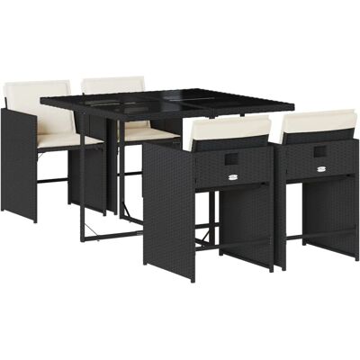 VidaXL Gartenmöbel-Set - Langlebiges PE-Rattan - Platzsparend - Bequeme Kissen VidaXL Gartenmöbel-Set - Langlebiges PE-Rattan - Platzsparend - Bequeme Kissen