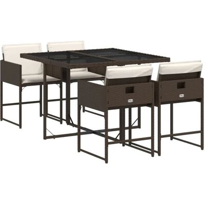 VidaXL Tuinset - 5-delige poly rattan tuinmeubelset VidaXL Tuinset - 5-delige poly rattan tuinmeubelset