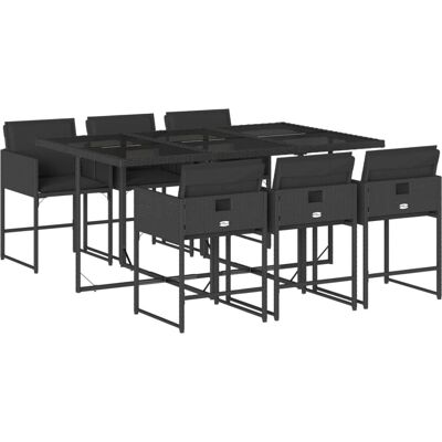 Conjunto de jantar de jardim vidaXL com almofadas - Móveis para exteriores Conjunto de jantar de jardim vidaXL com almofadas - Móveis para exteriores