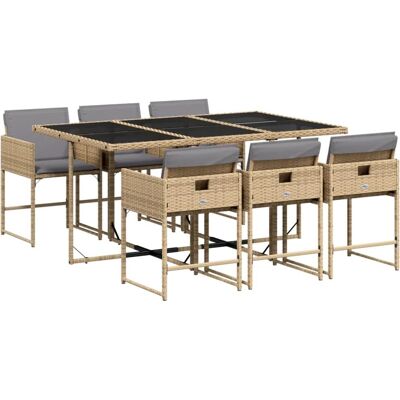 vidaXL 7-delig Tuin Eetset met Glastype - Tuinmeubelen vidaXL 7-delig Tuin Eetset met Glastype - Tuinmeubelen