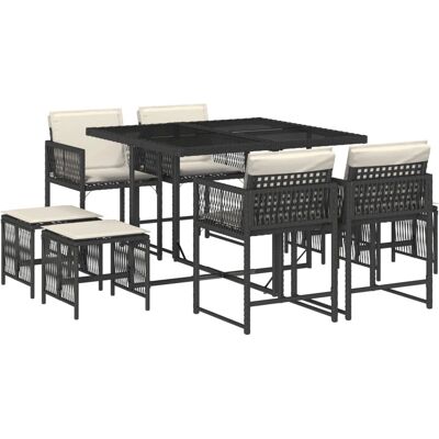 VidaXL Garten-Möbelset - Langlebiges PE-Rattan, klappbare Stühle, Akazien-Tisch VidaXL Garten-Möbelset - Langlebiges PE-Rattan, klappbare Stühle, Akazien-Tisch