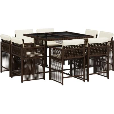 vidaXL Gartenmöbel-Set - Robustes, Klappbar, Glas-Tisch vidaXL Gartenmöbel-Set - Robustes, Klappbar, Glas-Tisch