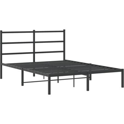 vidaXL Sänkykehys - 135x190 cm - Musta - Teräs - Sisältää pääntuen vidaXL Sänkykehys - 135x190 cm - Musta - Teräs - Sisältää pääntuen