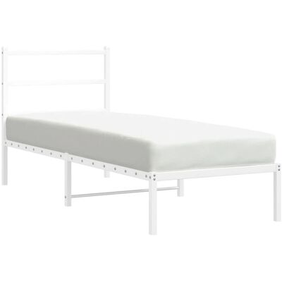 vidaXL 355415 Wit metalen bedframe - Bedframe vidaXL 355415 Wit metalen bedframe - Bedframe