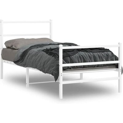 vidaXL Metallbett mit Kopf- und Fußteil - Bettgestell vidaXL Metallbett mit Kopf- und Fußteil - Bettgestell