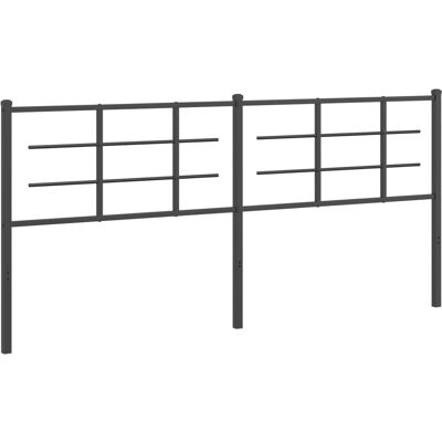 vidaXL Metalen hoofdbord Zwart 200 cm - Hoofdbord vidaXL Metalen hoofdbord Zwart 200 cm - Hoofdbord