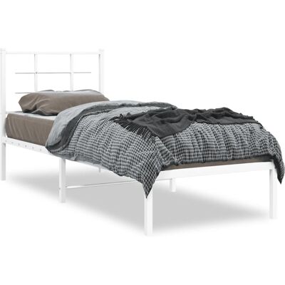 VidaXL 355605 Valkoinen metallipeti - Sänky VidaXL 355605 Valkoinen metallipeti - Sänky