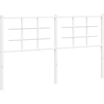vidaXL Valkoinen 150 cm Metallinen Sängynpääty - Sängynpääty vidaXL Valkoinen 150 cm Metallinen Sängynpääty - Sängynpääty