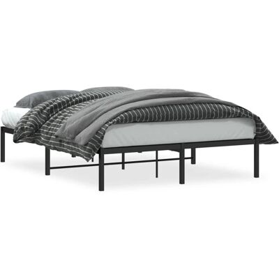 vidaXL Metallbettgestell - schwarz - 140x190 cm - Bettgestell vidaXL Metallbettgestell - schwarz - 140x190 cm - Bettgestell