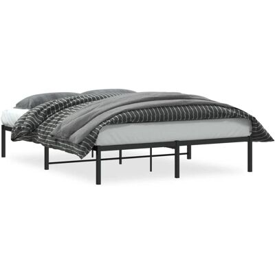 vidaXL Metallbettgestell - Schwarz - 160x200 cm - Bettgestell vidaXL Metallbettgestell - Schwarz - 160x200 cm - Bettgestell