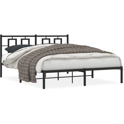 vidaXL Bettgestell - Stahl, 150x200cm, Robust & Stabil vidaXL Bettgestell - Stahl, 150x200cm, Robust & Stabil