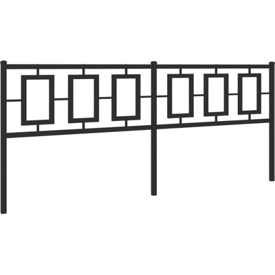 vidaXL Schwarzes Metall-Kopfteil - 200cm - Kopfteil vidaXL Schwarzes Metall-Kopfteil - 200cm - Kopfteil