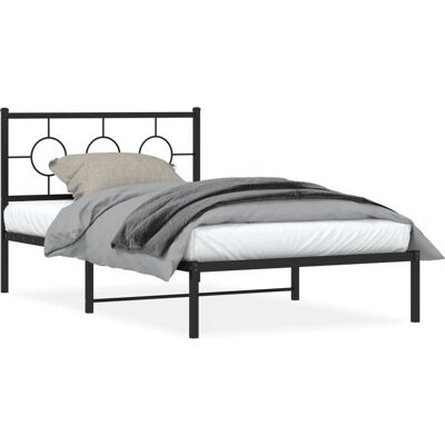 vidaXL Sänkykehys ja pääty - Musta - 107x203cm - Sänky vidaXL Sänkykehys ja pääty - Musta - 107x203cm - Sänky