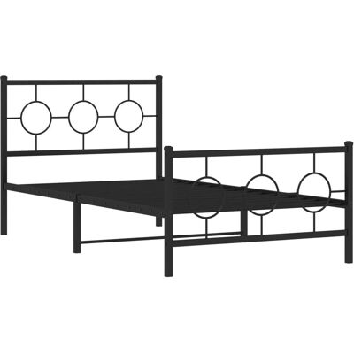 vidaXL Bedframe - 100x190 - Zwart Metaal - Bedframe vidaXL Bedframe - 100x190 - Zwart Metaal - Bedframe